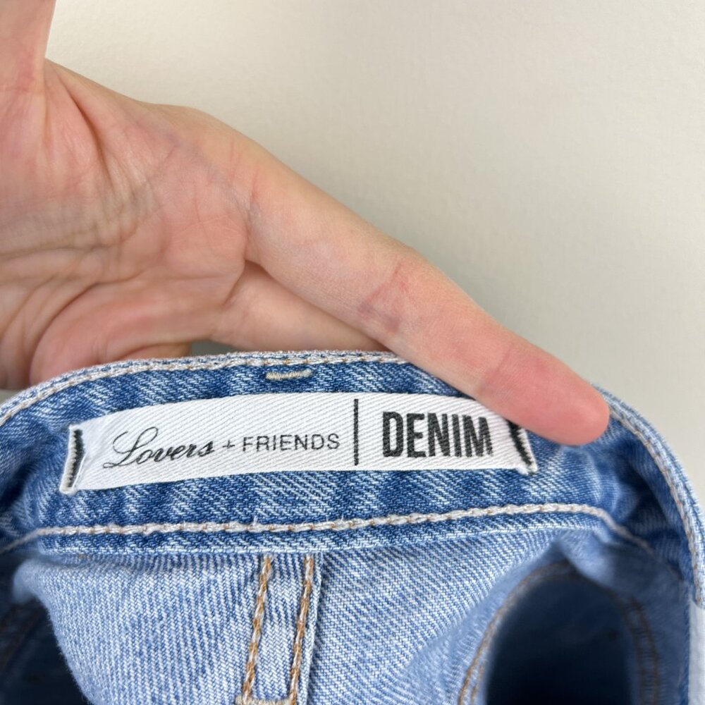 Lovers + Friends Denim Light Westerly Wash Jack High Rise Shorts - Picture 5 of 7